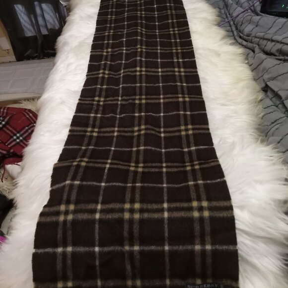 Vintage Burberry Nova Check Cashmere Scarf